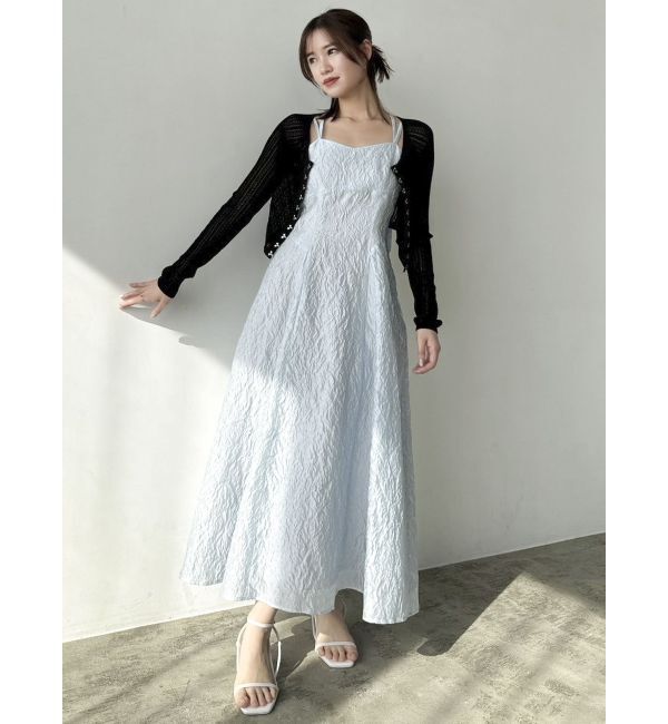 dazzlin「バックリボンジャカードキャミワンピース」|ワンピース|