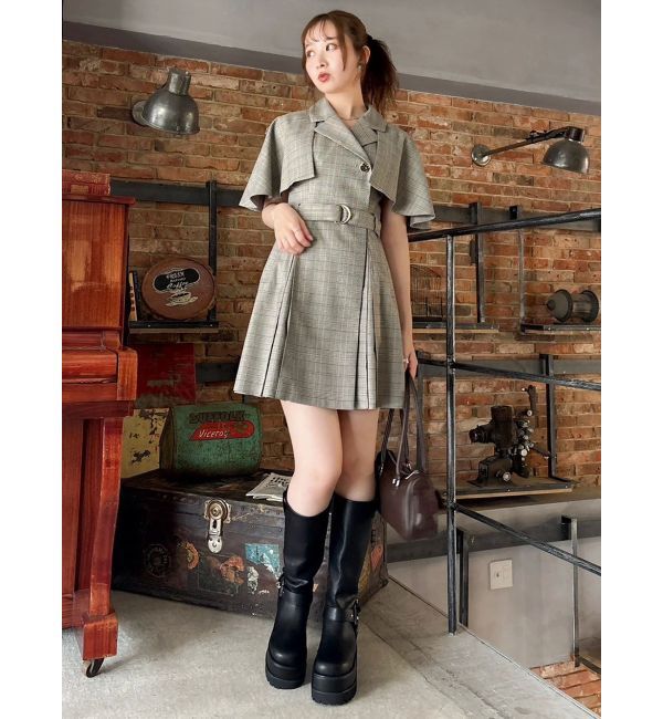 dazzlin「【WEB限定カラーあり】ケープトレンチミニワンピース」|ワンピース|