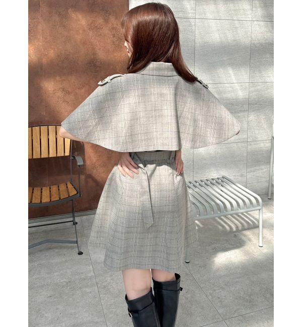 dazzlin「【WEB限定カラーあり】ケープトレンチミニワンピース」|ワンピース|