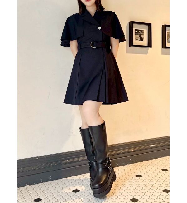 dazzlin「【WEB限定カラーあり】ケープトレンチミニワンピース」|ワンピース|