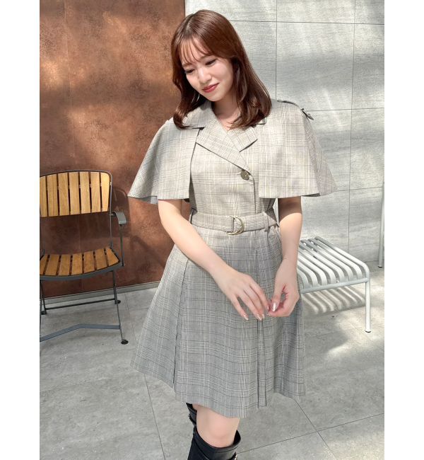 dazzlin「【WEB限定カラーあり】ケープトレンチミニワンピース」|ワンピース|