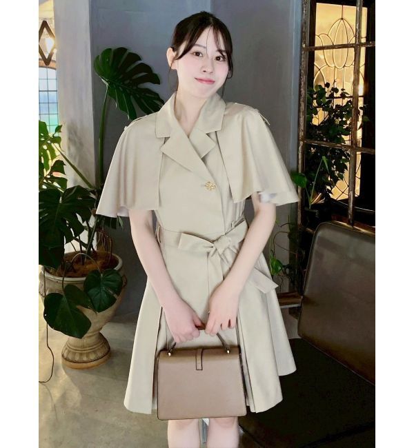 dazzlin「【WEB限定カラーあり】ケープトレンチミニワンピース」|ワンピース|