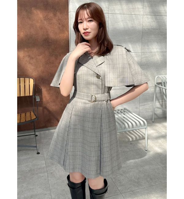 dazzlin「【WEB限定カラーあり】ケープトレンチミニワンピース」|ワンピース|