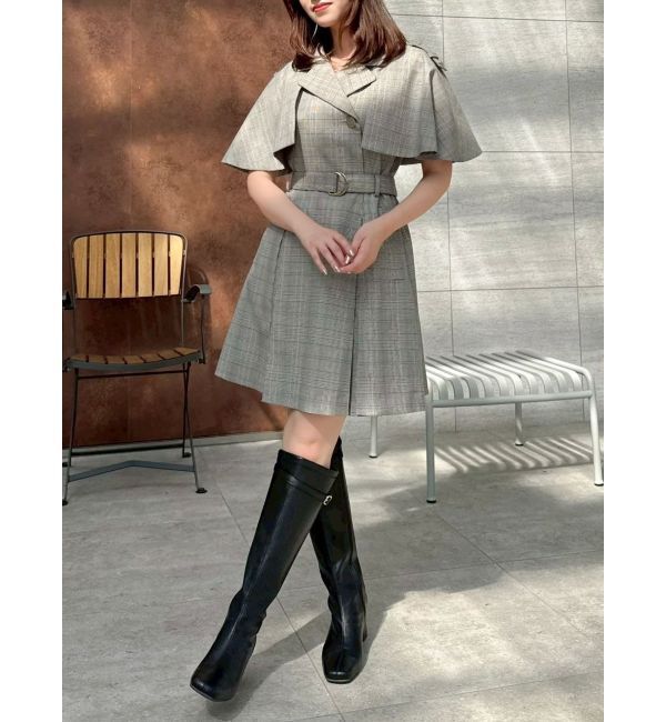 dazzlin「【WEB限定カラーあり】ケープトレンチミニワンピース」|ワンピース|