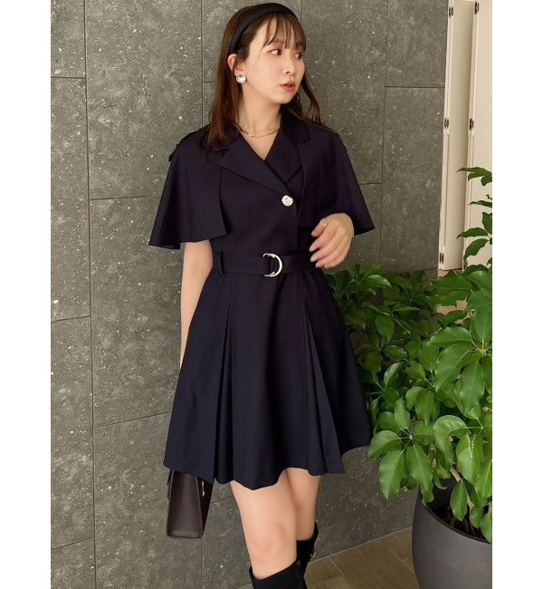 dazzlin「【WEB限定カラーあり】ケープトレンチミニワンピース」|ワンピース|
