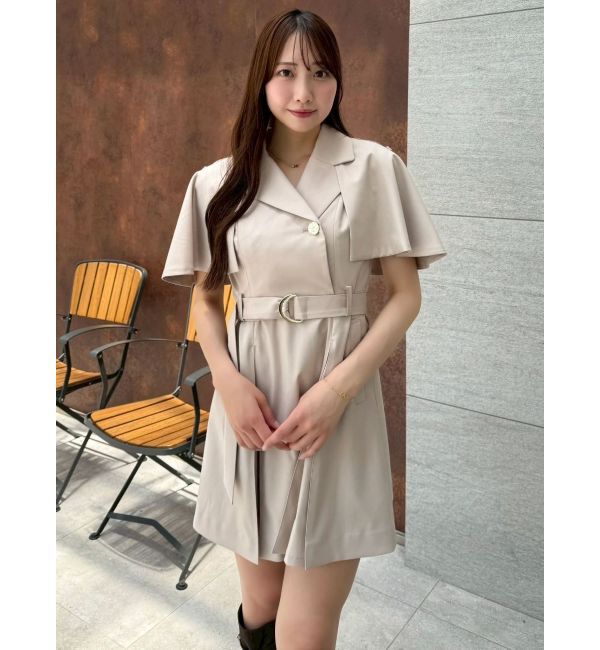 dazzlin「【WEB限定カラーあり】ケープトレンチミニワンピース」|ワンピース|