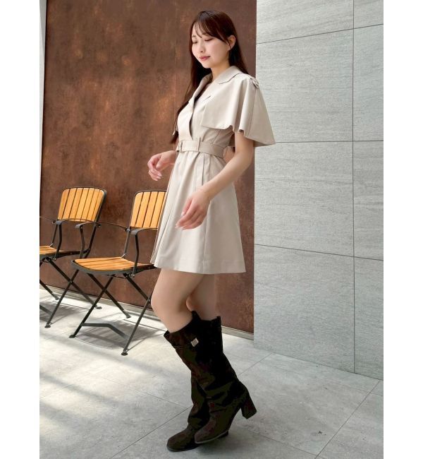 dazzlin「【WEB限定カラーあり】ケープトレンチミニワンピース」|ワンピース|