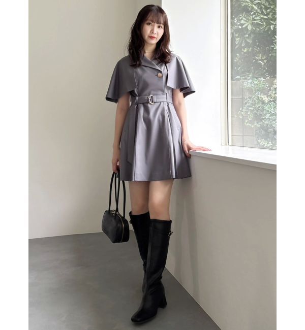 dazzlin「【WEB限定カラーあり】ケープトレンチミニワンピース」|ワンピース|