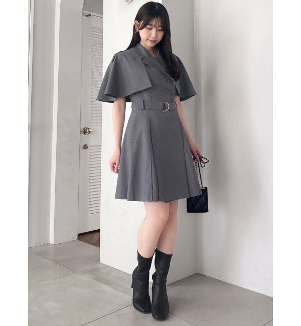 dazzlin「【WEB限定カラーあり】ケープトレンチミニワンピース」|ワンピース|