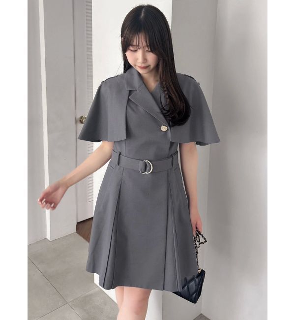 dazzlin「【WEB限定カラーあり】ケープトレンチミニワンピース」|ワンピース|
