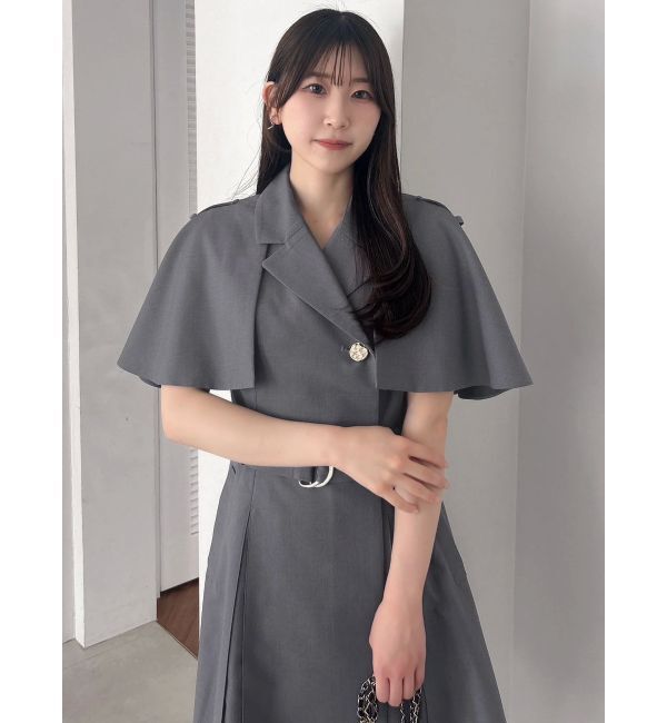 dazzlin「【WEB限定カラーあり】ケープトレンチミニワンピース」|ワンピース|