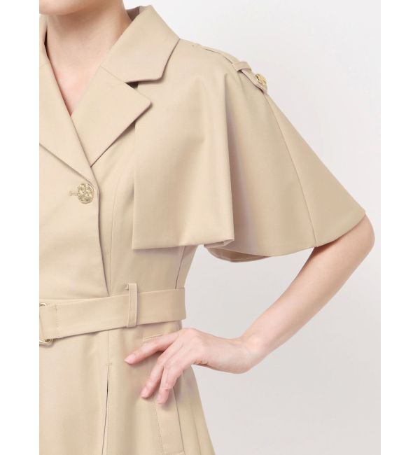 dazzlin「【WEB限定カラーあり】ケープトレンチミニワンピース」|ワンピース|