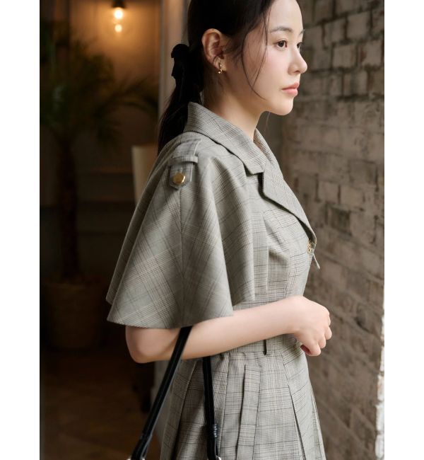 dazzlin「【WEB限定カラーあり】ケープトレンチミニワンピース」|ワンピース|