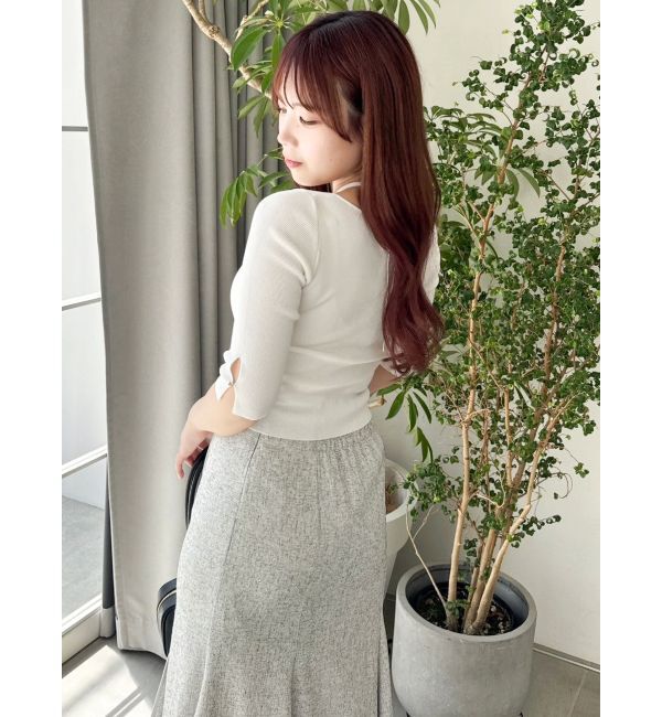 dazzlin「ハーフスリーブレイヤードカーデトップス」|ニット・セーター|