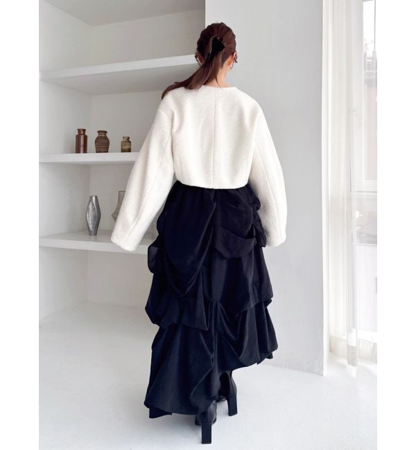 dazzlin「ランダムドレープタックスカート」|スカート|
