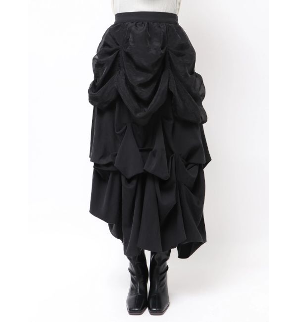 dazzlin「ランダムドレープタックスカート」|スカート|