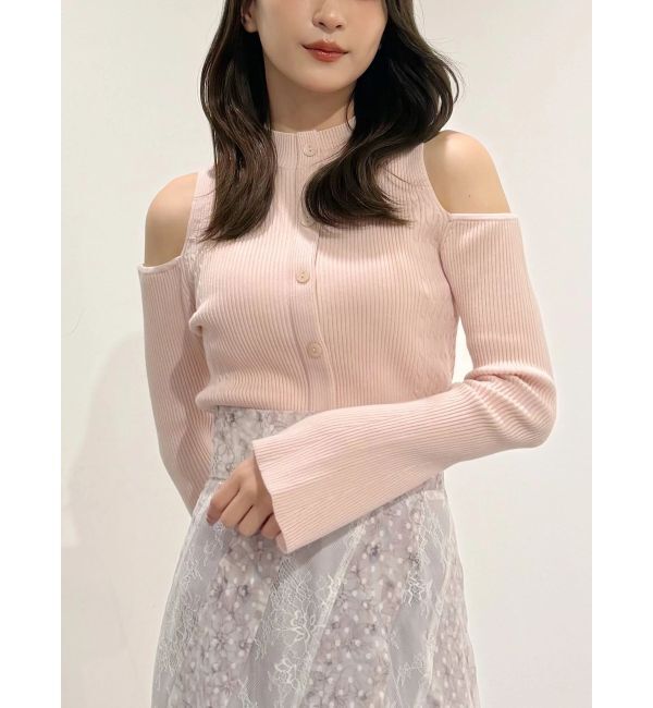 MERCURYDUO「ケーブルパネルハイネックニット」|ニット・セーター|