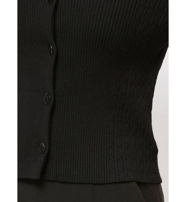 MERCURYDUO「ケーブルパネルハイネックニット」|ニット・セーター|