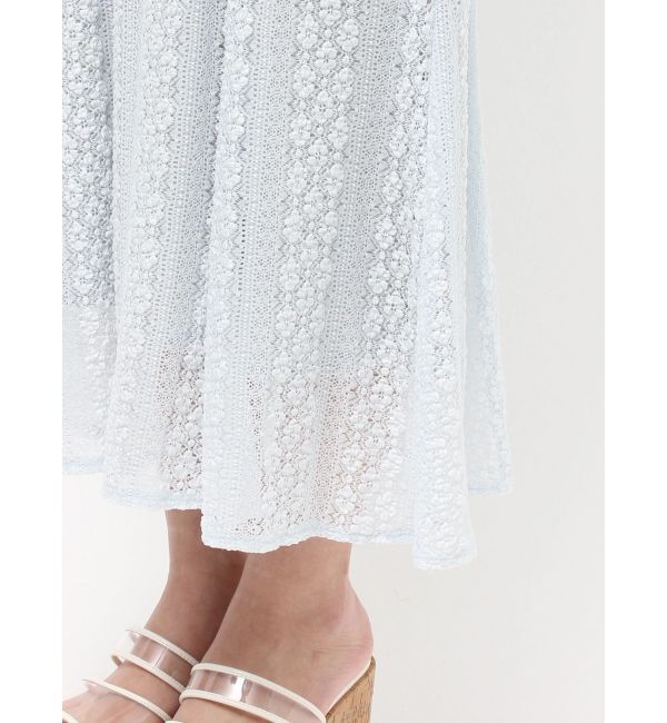 MERCURYDUO「カットレースブロッキングマーメイドワンピース」|ワンピース|