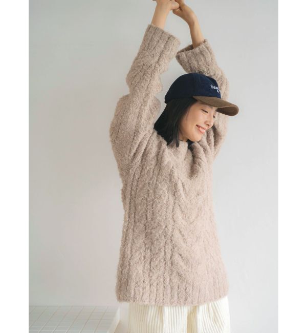 Ungrid「ビッグシルエットルーズケーブルニット」|ニット・セーター|