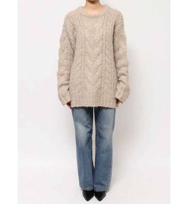 Ungrid「ビッグシルエットルーズケーブルニット」|ニット・セーター|