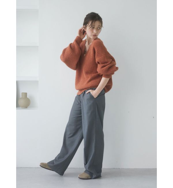 Ungrid「深Ｖネックルーズニット」|ニット・セーター|