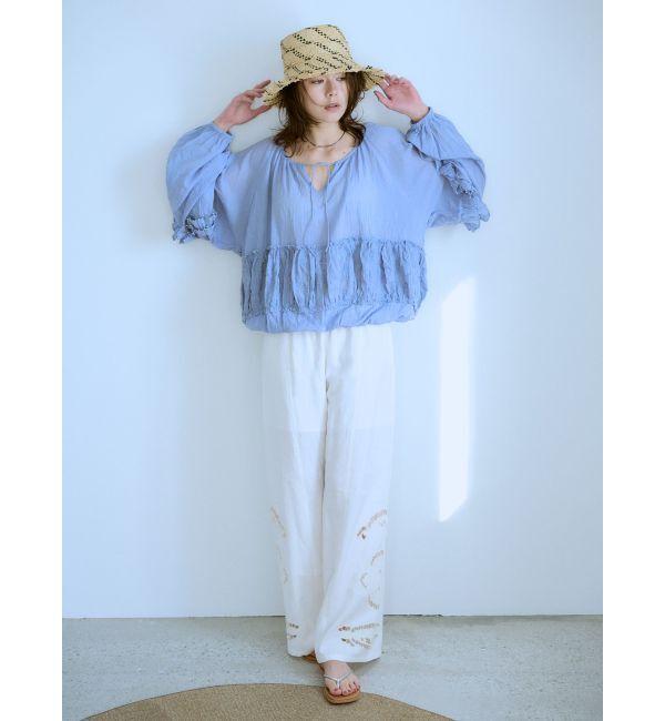 Ungrid「カットワークデザインラフパンツ」|その他|