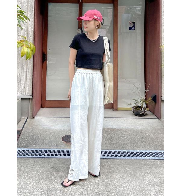 Ungrid「カットワークデザインラフパンツ」|その他|