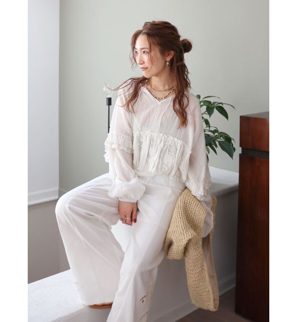 Ungrid「カットワークデザインラフパンツ」|その他|