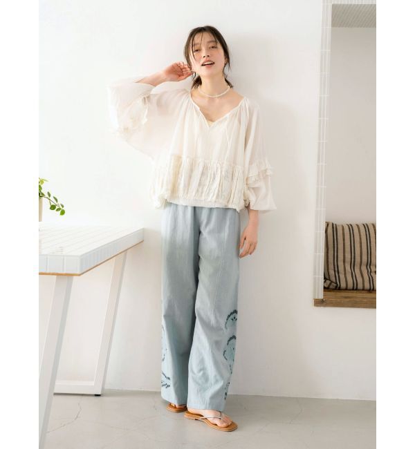 Ungrid「カットワークデザインラフパンツ」|その他|