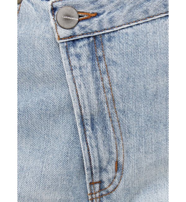 LAGUNAMOON「ウエストアシンメトリーデニムパンツ」|デニム|