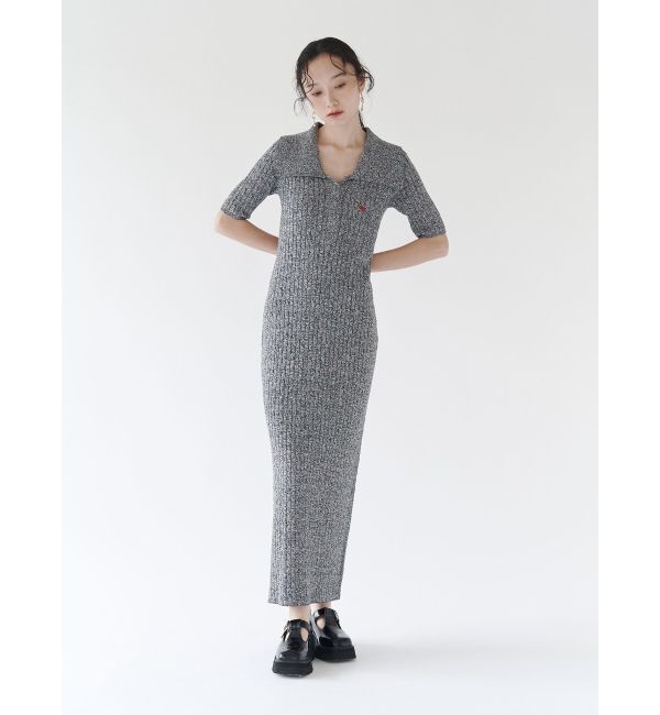 LAGUNAMOON「【POLO BCSコラボ】カラーネックメランジケーブルニットワンピース」|ワンピース|