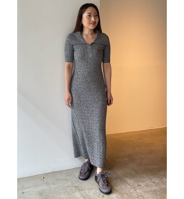 LAGUNAMOON「【POLO BCSコラボ】カラーネックメランジケーブルニットワンピース」|ワンピース|