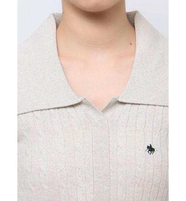 LAGUNAMOON「【POLO BCSコラボ】カラーネックメランジケーブルニットワンピース」|ワンピース|