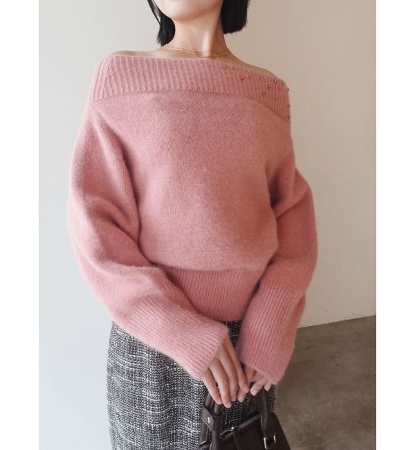 LAGUNAMOON「カットツイードフロントZIPスカート」|スカート|