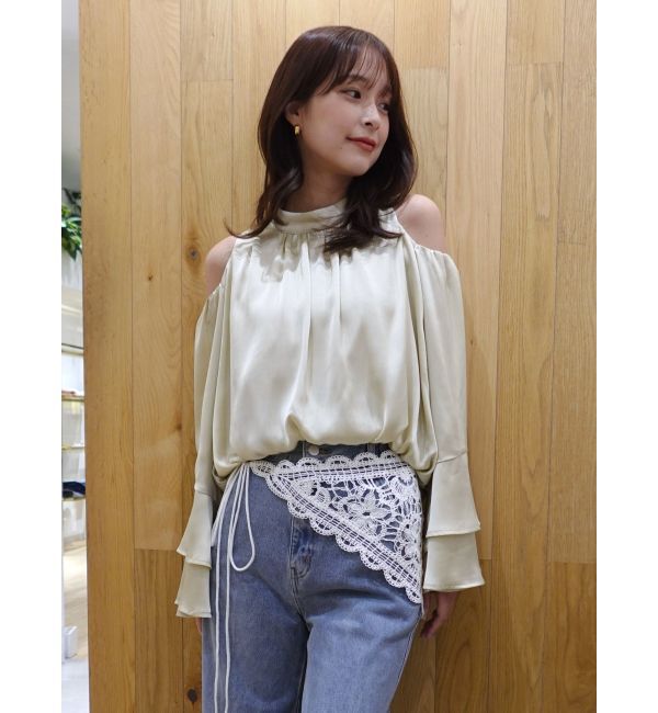 LAGUNAMOON「オープンショルダーボリュームブラウス」|シャツ・ブラウス|