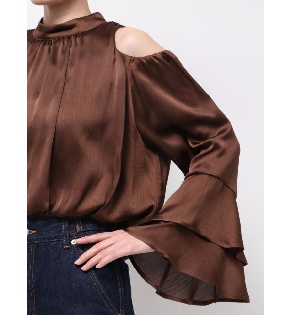 LAGUNAMOON「オープンショルダーボリュームブラウス」|シャツ・ブラウス|