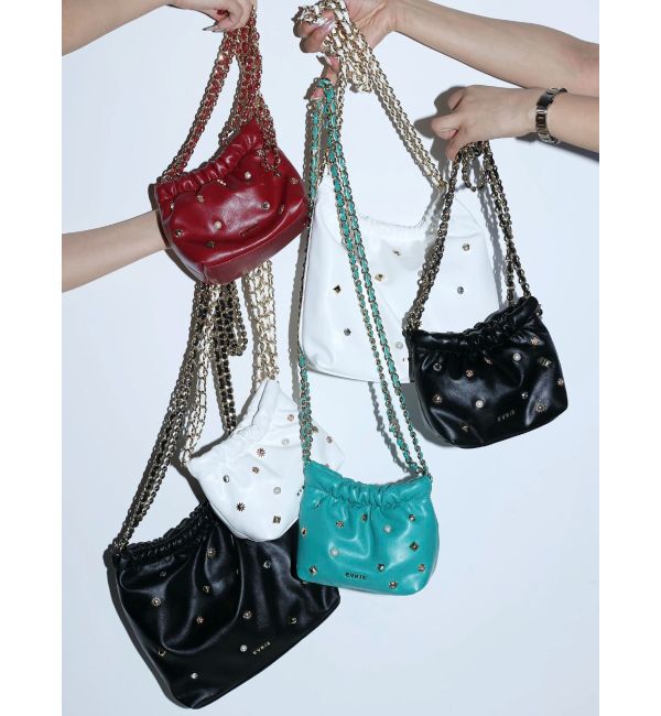 EVRIS「スタッズチェーンミニショルダーBAG」|ショルダー・メッセンジャー|