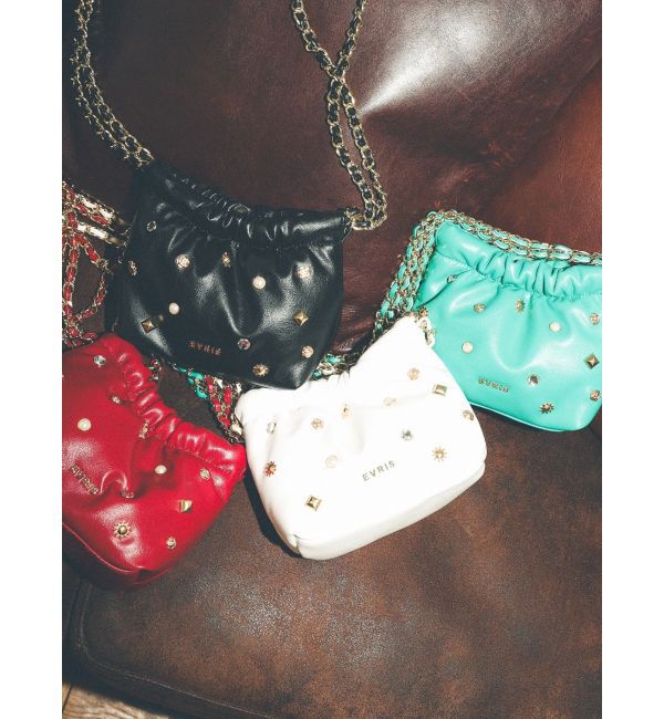 EVRIS「スタッズチェーンミニショルダーBAG」|ショルダー・メッセンジャー|