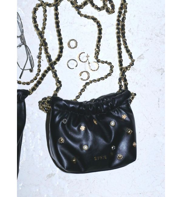 EVRIS「スタッズチェーンミニショルダーBAG」|ショルダー・メッセンジャー|