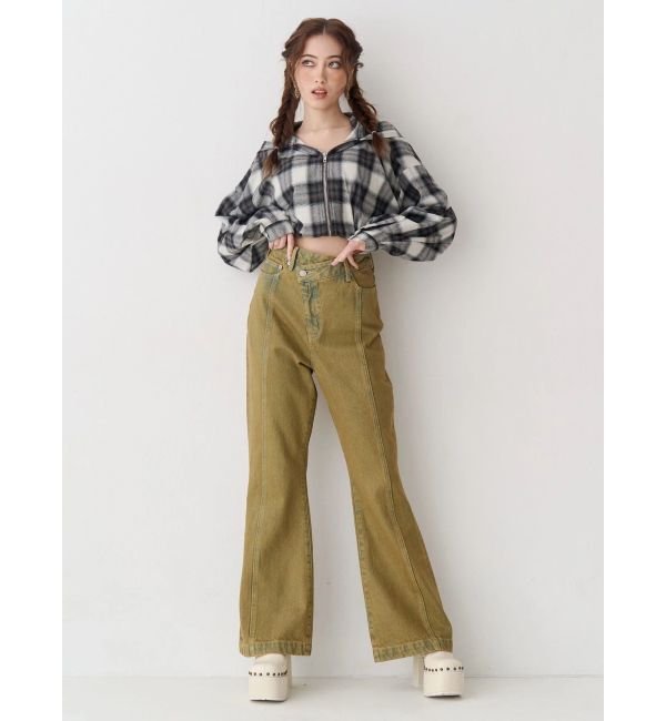 EVRIS「フードチェックショートシャツ」|シャツ・ブラウス|