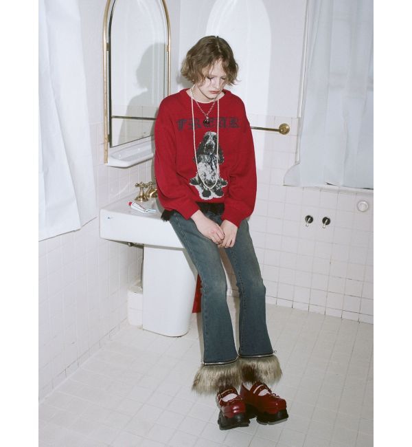 jouetie「ファードッキングフィットフレアデニム」|デニム|