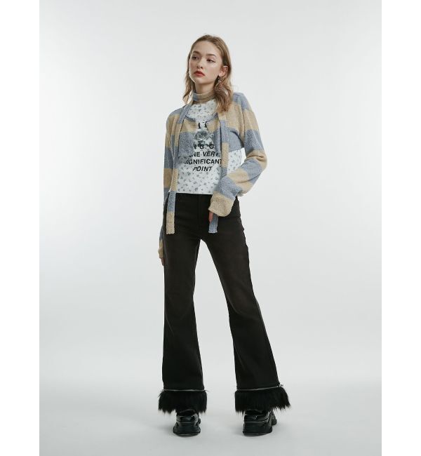 jouetie「ファードッキングフィットフレアデニム」|デニム|