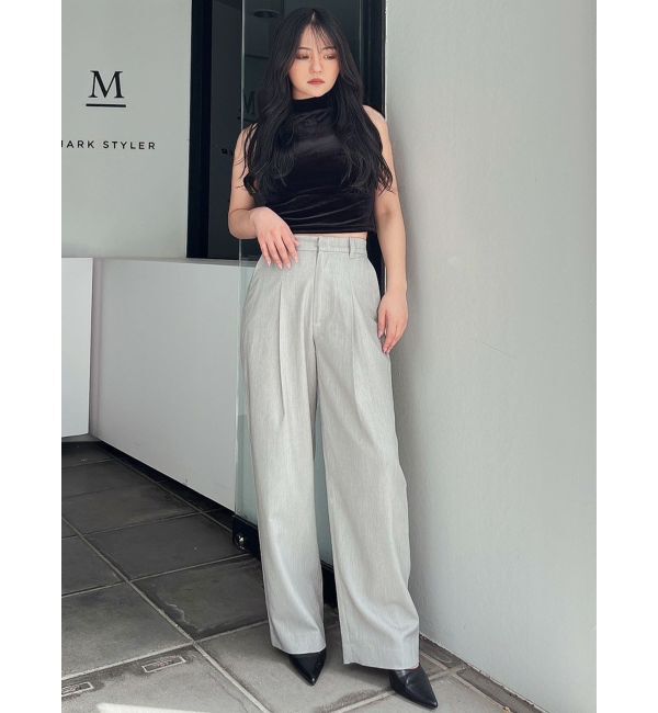 GYDA「ハイウエストタックワイドスラックスパンツ」|その他|