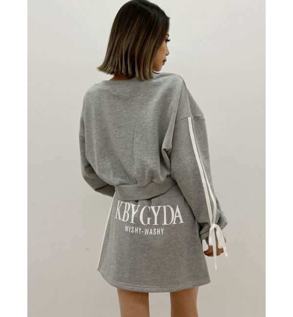 GYDA「クロスポイント2ラインショートスウェットカーディガン【SETUP着用可】」|カーディガン|