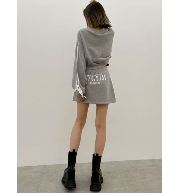 GYDA「クロスポイント2ラインショートスウェットカーディガン【SETUP着用可】」|カーディガン|