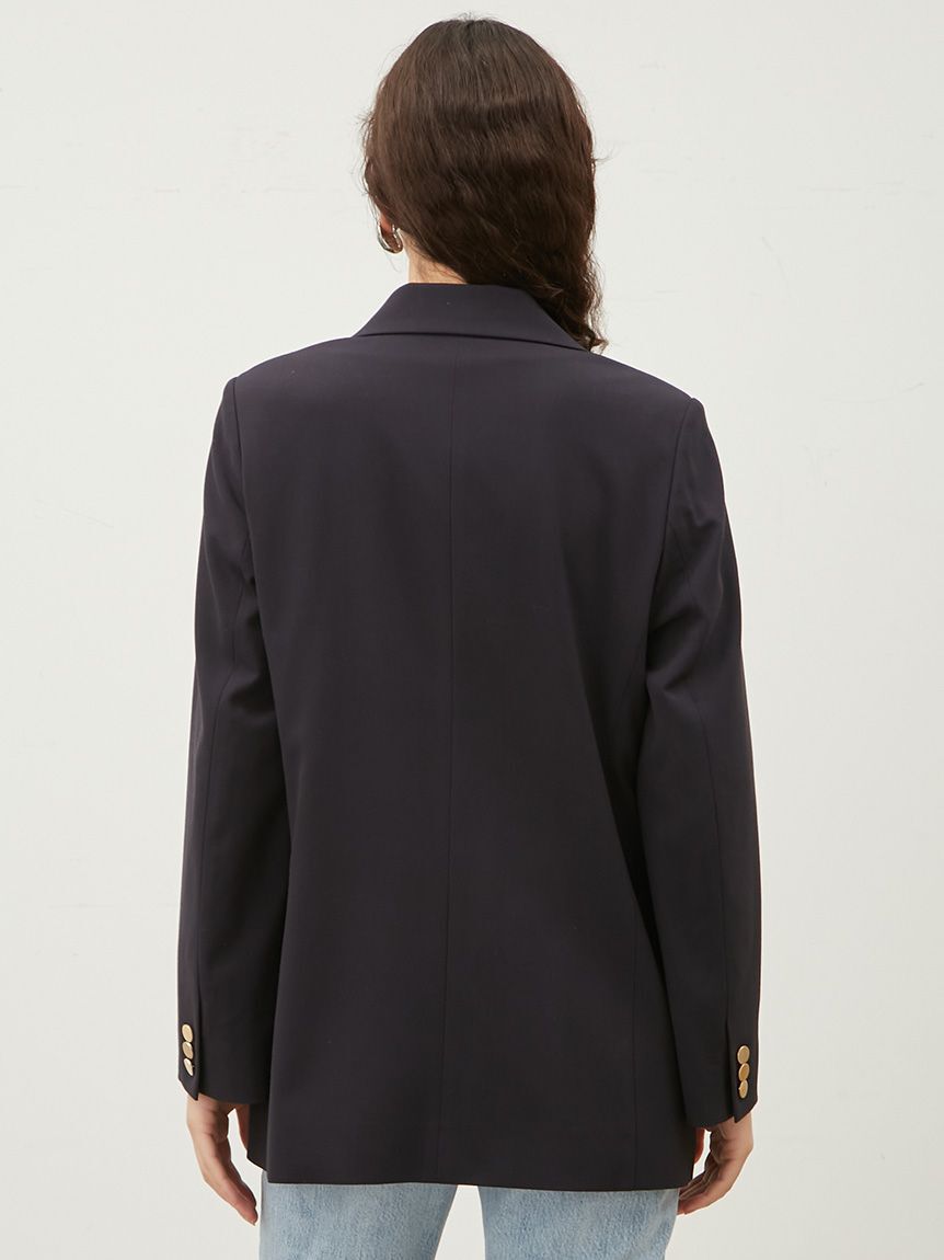 Mila Owen「金釦ダブルブレストロングブレザー」|テーラードジャケット|