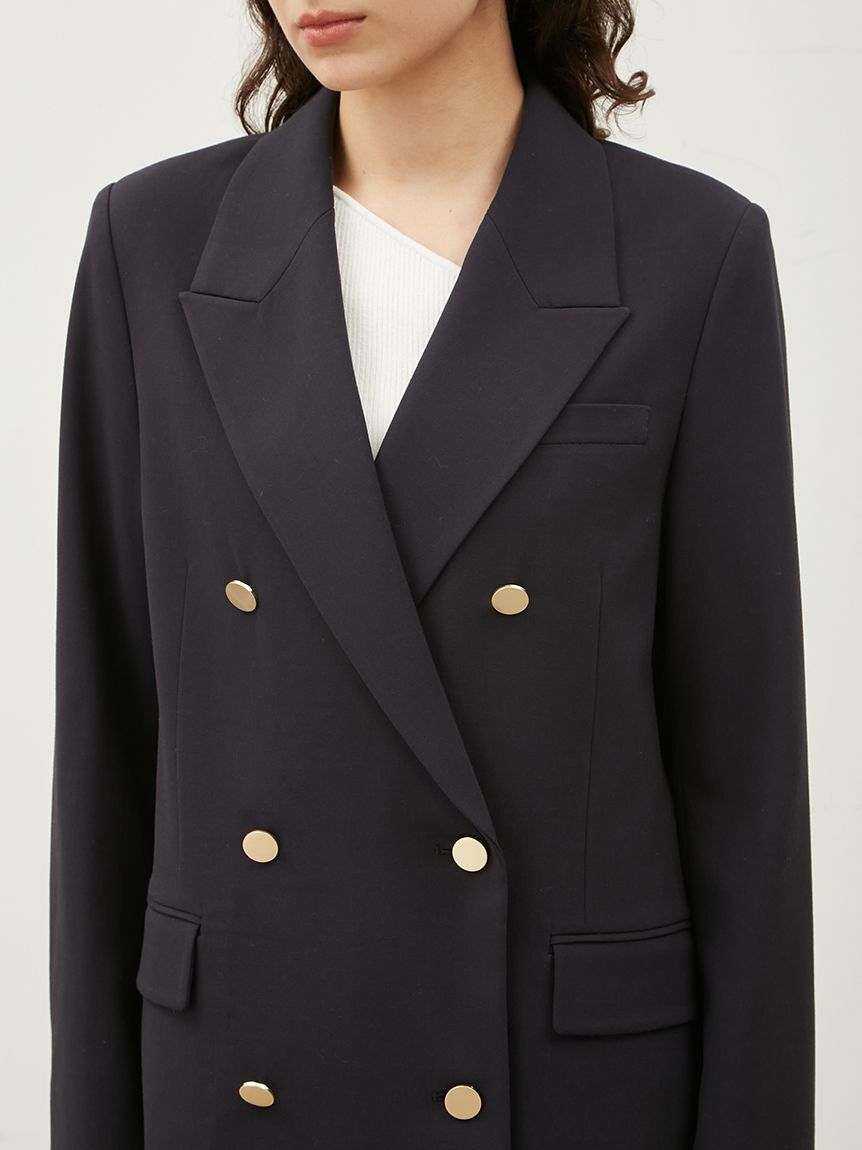 Mila Owen「金釦ダブルブレストロングブレザー」|テーラードジャケット|