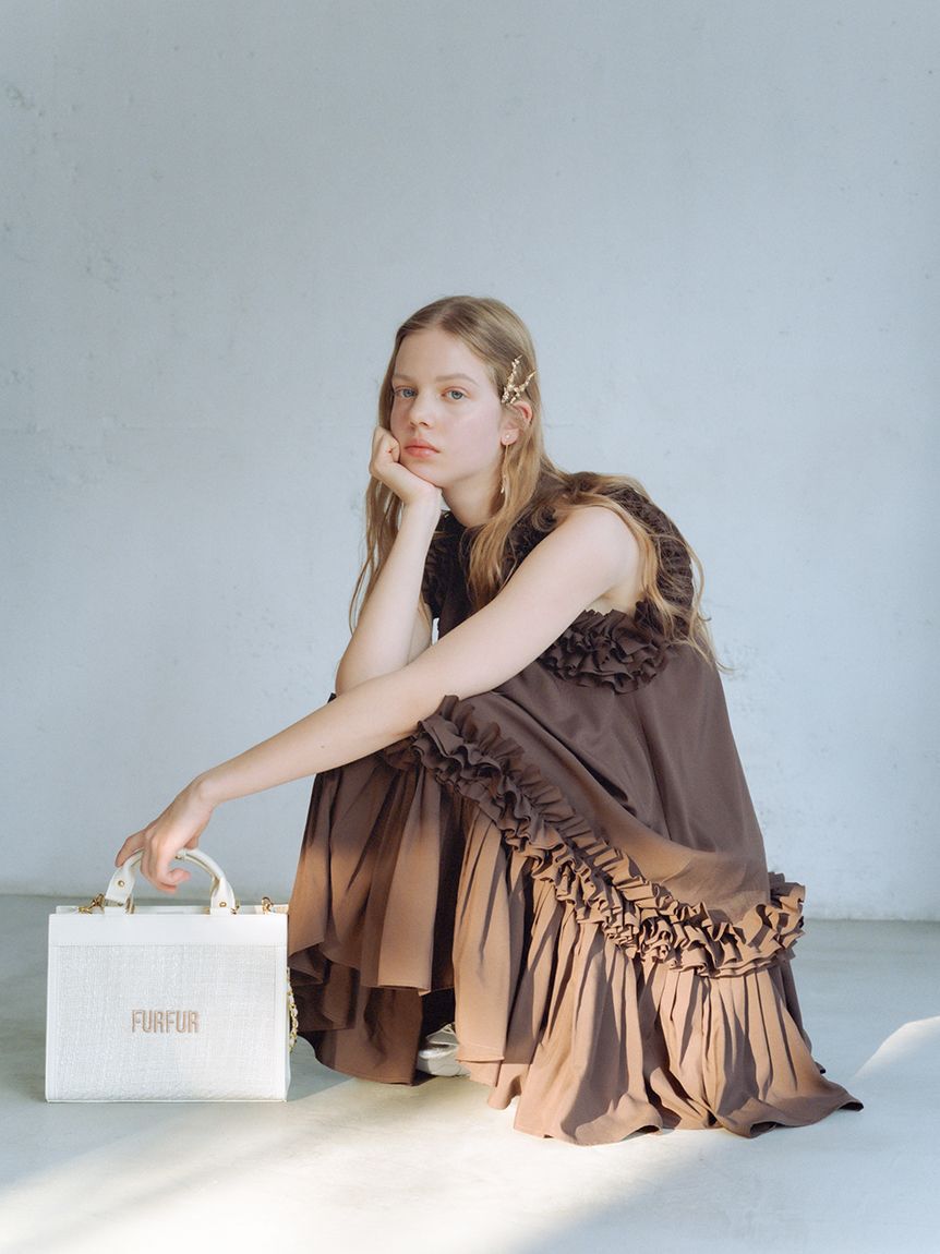 FURFUR「(Lsize) ツイードロゴトートバッグ【WEB・一部店舗限定】」|トートバッグ|