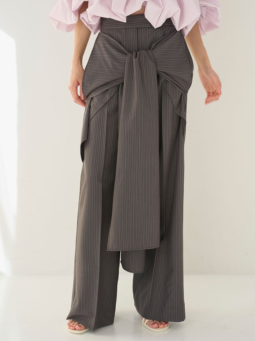 SNIDEL「リボン2wayデザインパンツ」|チノ|